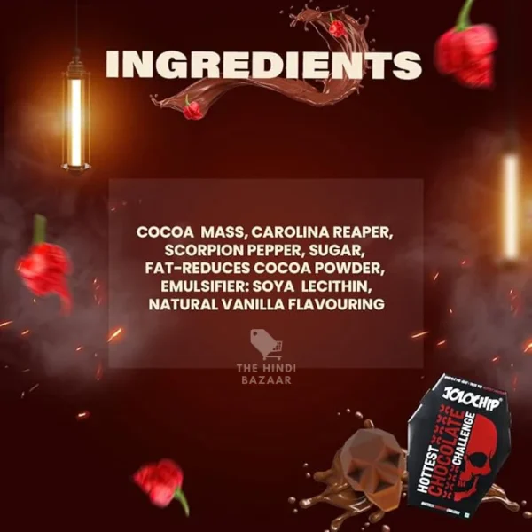 JOLOCHIP Hottest-Chocolate-Challenge | Extreme Spicy Chocolate Bar | 2.2 Million Scoville Heat Units | 10 Grams - Image 2