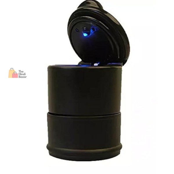 LED Portable Car Truck Auto Office Cigarette Ashtray Holder Cup - Black