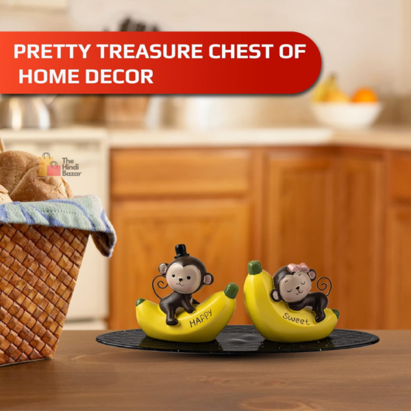 Car Dashboard Toys Car Interior Decoration Idols Ornaments with Anti Slip pad Resin (Banana Monkey) - Image 6