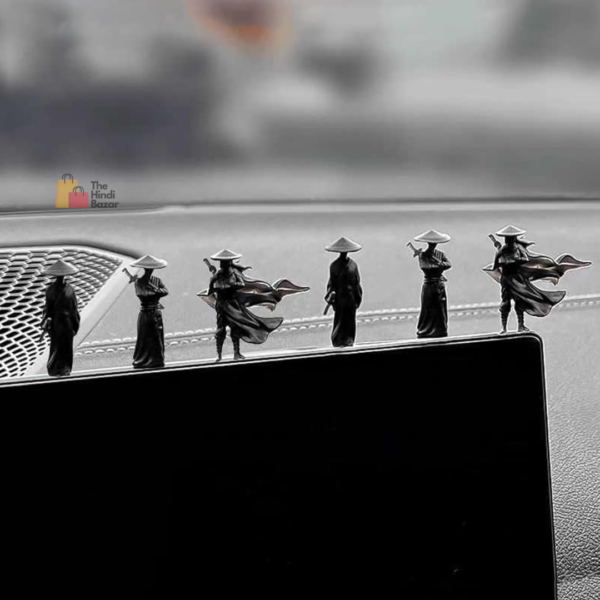 6 Pcs Car Dashboard Decoration Items, Car Decor Accessories, 3cm Swordsman Car Window Side Center Console Decoration - Image 2