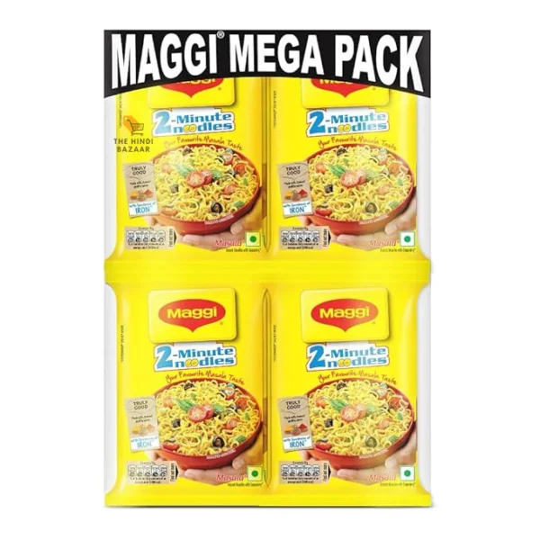 MAGGI 2-Minute Instant Noodles, Masala Noodles With Goodness Of Iron, Made With Choicest Quality Spices, Favourite Masala Taste, 70g ( Pack Of 12 )