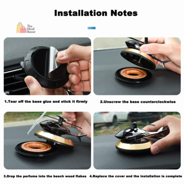 Car Accessories Interior Solar Car Perfumes and Fresheners – Solar Helicopter Car Air Freshener (Blue), Pod - Image 6