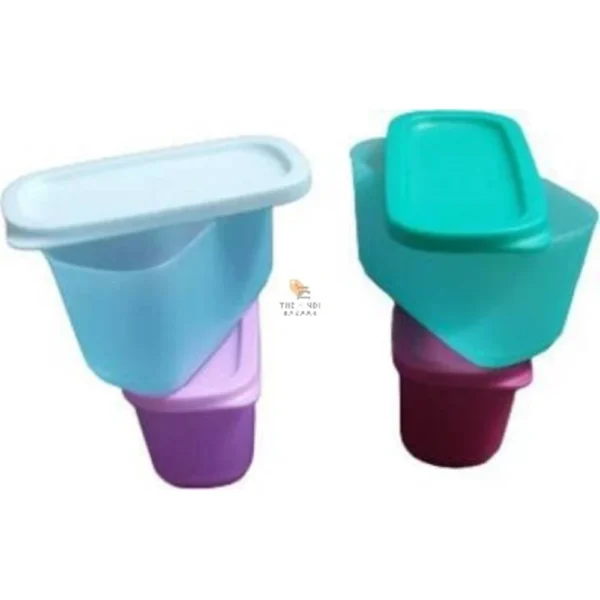 Tupperware Cubix Mini Rect Plastic Utility Container 250 Ml Pack Of 4 - Image 3