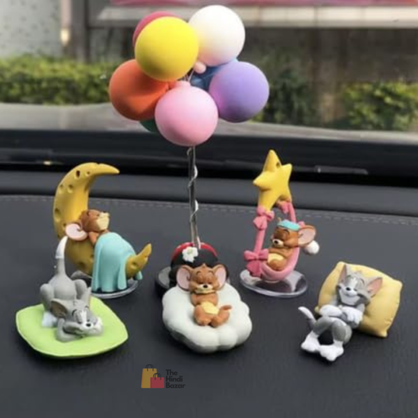 Tom & Jerry Cute Sleeping Car Interior Accessory-Cute Toy for car Dashboard and Table top (2), Plastic, Cartoon - Image 3