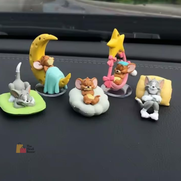 Tom & Jerry Cute Sleeping Car Interior Accessory-Cute Toy for car Dashboard and Table top (2), Plastic, Cartoon - Image 4
