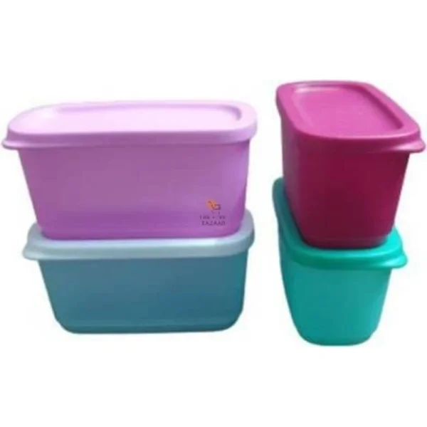 Tupperware Cubix Mini Rect Plastic Utility Container 250 Ml Pack Of 4 - Image 5