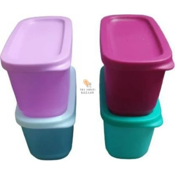 Tupperware Cubix Mini Rect Plastic Utility Container 250 Ml Pack Of 4