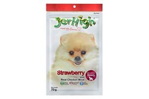 JerHigh Strawberry Stick Young Adult Dog Treats, 70g (Pack of 6)