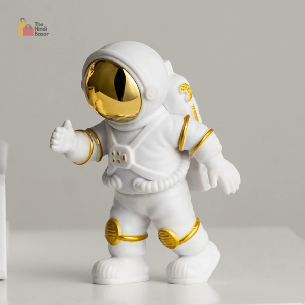 Polyvinyl Chloride 3Pcs Astronaut Action Figurine Home Decor Astronaut Statue Study Office Desk Decor Showpiece Gift Decoration Accessories Outer Space Pvc Sculpture(Golden) - Image 7