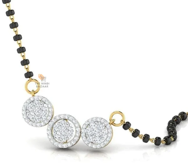 Gold plated traditional short mangalsutra - Image 3