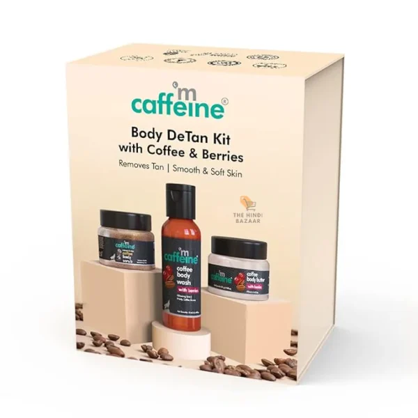 mCaffeine Body Care Gift Set with Berries Body Wash, Body Scrub & Body Butter - Image 2