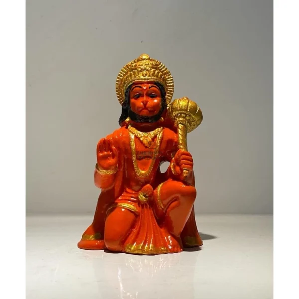 DIGITAL COMM Hanuman Ji Murti in Blessing Posture with Gada