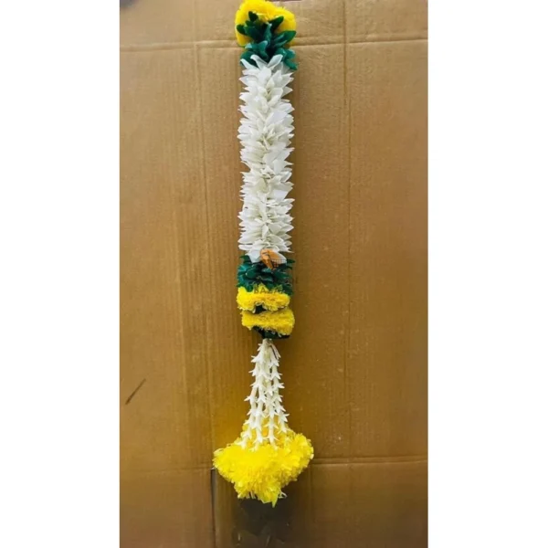 Handmade Artificial Jasmine Gajra Toran Marigold Garland - Image 3