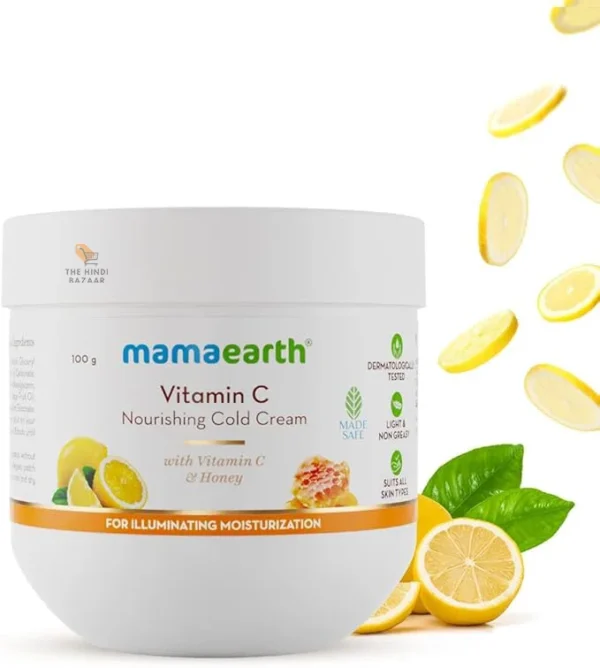 Mama.earth Vitamin C Nourishing Cold Cream for Face & Body with Vitamin C & Honey for Illuminating Moisturization – 100g
