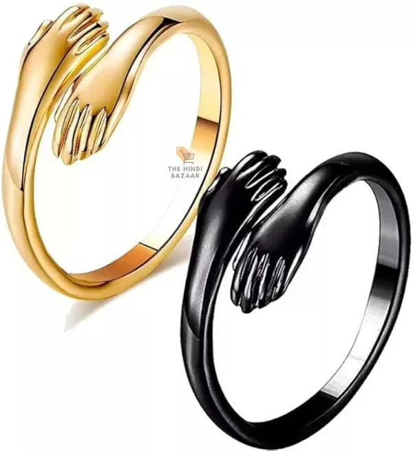 VIEN Hug Ring for Women Girls Hugging Hands - Image 4