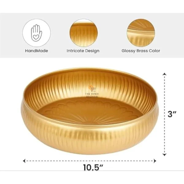 MAXXINN Gold Handcrafted Potpourri Flower Decorative Urli Bowl - Image 4