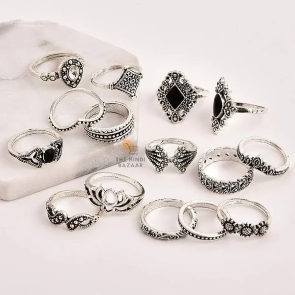 Floral Designs Silver Plushy Rings - Image 4