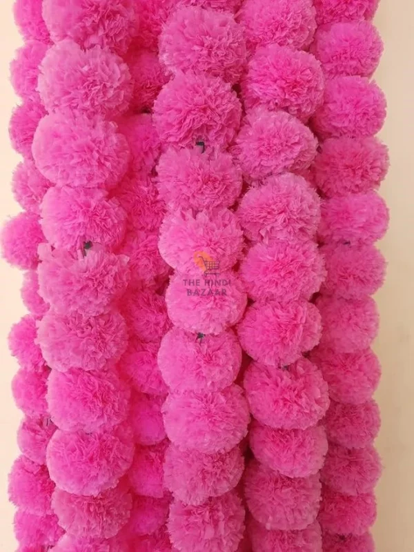 Pack of 10 Pink Artificial Marigold Garlands Flowers