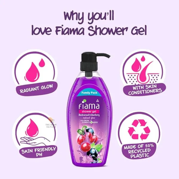 Fiama Body Wash Shower Gel Blackcurrant & Bearberry - Image 4