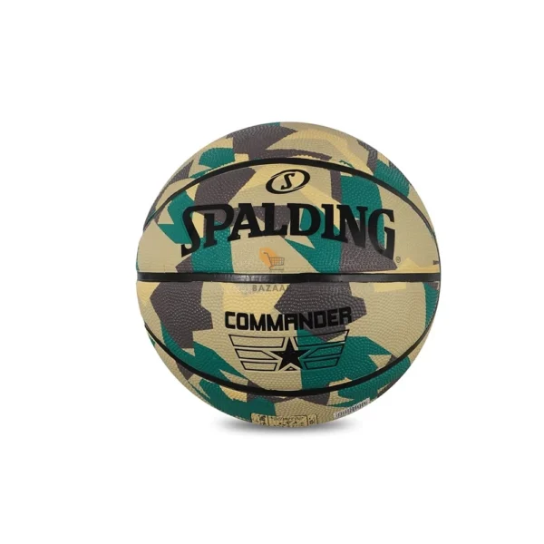 Spalding Commander Basketball (Camouflage, Size 7, Green)