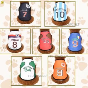 Click to open expanded view   VIDEO     2+ Yellowcult Cute Dog T-Shirt Clothes, Summer Sweetshirts Sporty Pet Random Design Outfit for Small Breed Dog, cat, Puppy, Kitten, Diwali, Festival, Travel, Outing, Photos(S- Any 1)