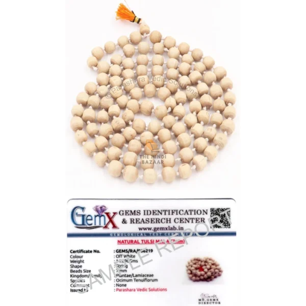 ARKAM Original Tulsi Mala – 108+1 Beads, 7mm Size, 38 Inches - Image 2