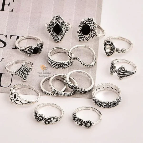 Floral Designs Silver Plushy Rings - Image 2