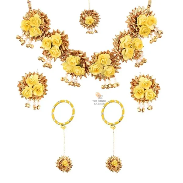 ZENEME Jewellery Set for Women Floret Gota Patti - Image 4