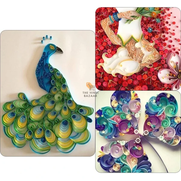 DEZIINE Complete Quilling Paper Set with Strips and Tools - Image 3