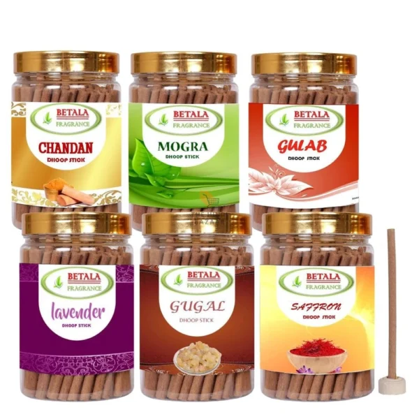 Betala Fragrance 6-in-1 Dhoop Sticks Combo Pack of 100 gm