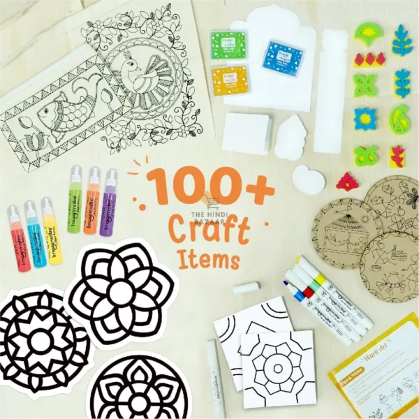 Imagimake Learn Indian Art Forms DIY Kit for Kids - 5 Art Forms - Image 2