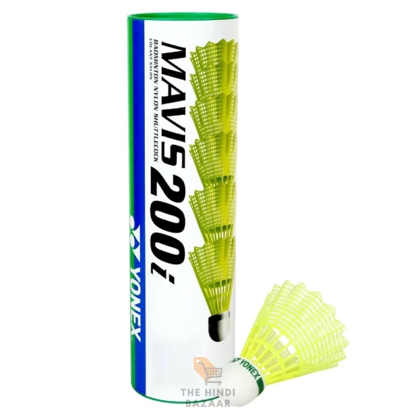 Yonex Mavis 200i Nylon Shuttle Cock, Pack of 6 (Yellow)