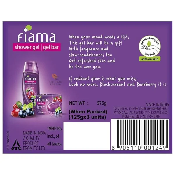 Fiama Gel Bar Blackcurrant and Bearberry - Image 3