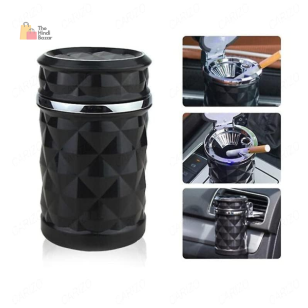 Car Cigarette Ashtray, Fire Proof, Smokeless Lid Easy to Clean Smoke Trash Can For AC Air Vent, Cup Holder, Dashboard, Portable Ash Tray, Accessories Indoor Outdoor Travel Car - Image 2