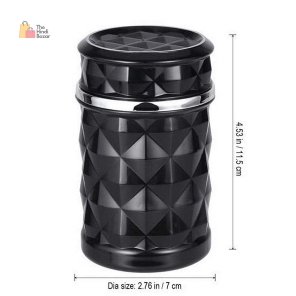 Car Cigarette Ashtray, Fire Proof, Smokeless Lid Easy to Clean Smoke Trash Can For AC Air Vent, Cup Holder, Dashboard, Portable Ash Tray, Accessories Indoor Outdoor Travel Car - Image 3