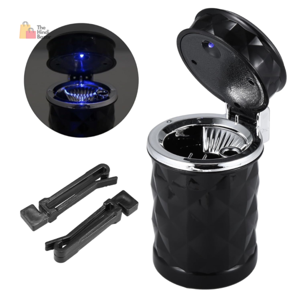 Car Cigarette Ashtray, Fire Proof, Smokeless Lid Easy to Clean Smoke Trash Can For AC Air Vent, Cup Holder, Dashboard, Portable Ash Tray, Accessories Indoor Outdoor Travel Car - Image 4