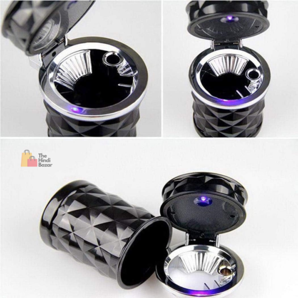 Car Cigarette Ashtray, Fire Proof, Smokeless Lid Easy to Clean Smoke Trash Can For AC Air Vent, Cup Holder, Dashboard, Portable Ash Tray, Accessories Indoor Outdoor Travel Car - Image 5