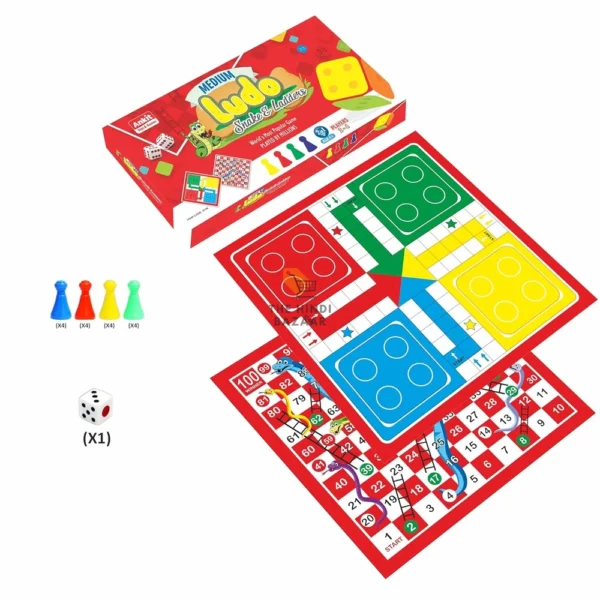 Ankit Toys Ludo & Snake & Ladders Junior Board Game Set - Image 2