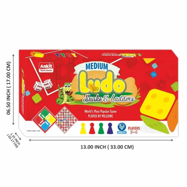 Ankit Toys Ludo & Snake & Ladders Junior Board Game Set - Image 5