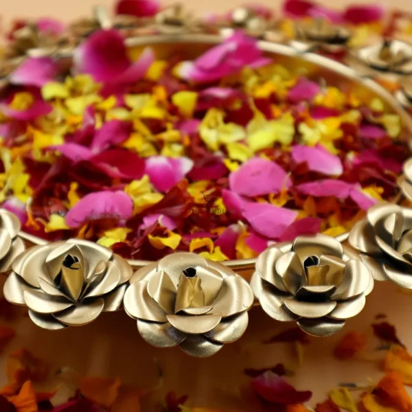 Blessing Decor Diya Shape Flower Decorative Urli (12 inches) - Image 4