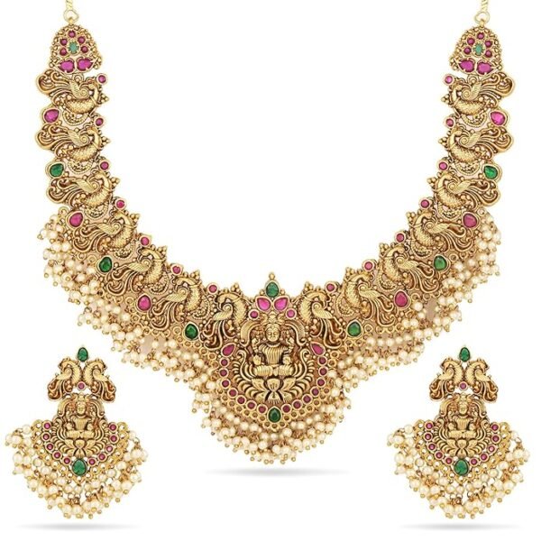 Fancy Pearl Choker Traditional Jewellery Set for Women - Image 4