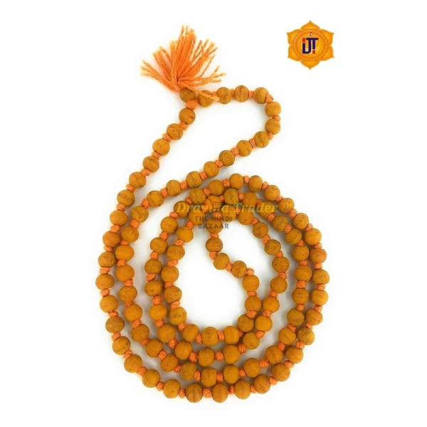 Dravina Trader® 100% Natural Haldi Mala (108+1 Beads)