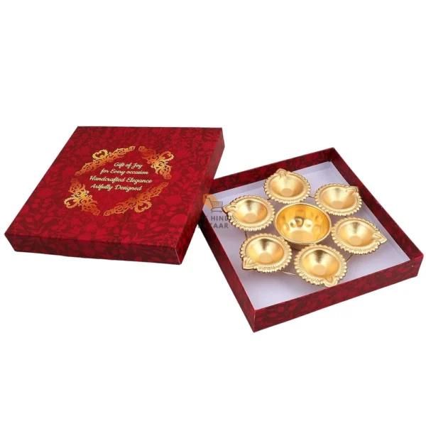 Diya Shape Flower Decorative Urli Bowl (7 inches)