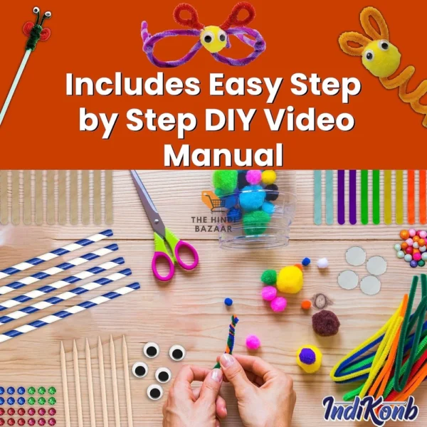 INDIKONB 16 in 1 Art and Craft Kit for Girls and Boys - Image 2