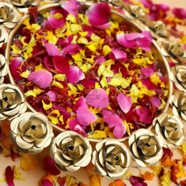 Blessing Decor Diya Shape Flower Decorative Urli (12 inches)