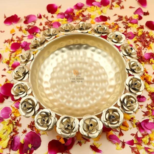 Blessing Decor Diya Shape Flower Decorative Urli (12 inches) - Image 5